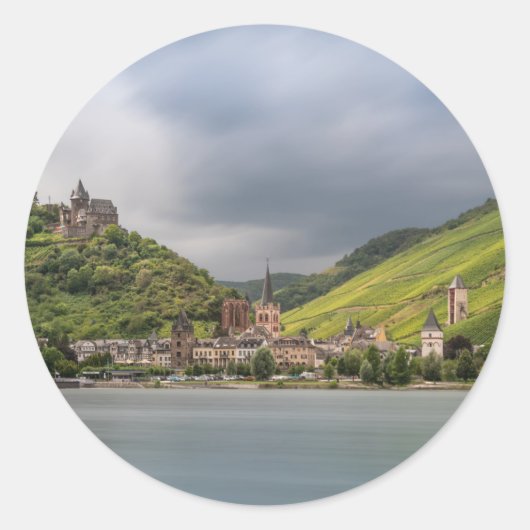 Bacharach Duitsland Ronde Sticker (Voorkant)