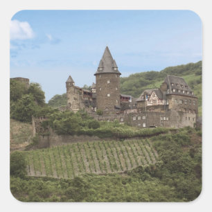 Bacharach, Duitsland, Stahleck Kasteel, Slot Vierkante Sticker