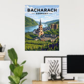Bacharach Germany Vintage Travel Poster (Thuiskantoor)