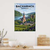 Bacharach Germany Vintage Travel Poster (Keuken)