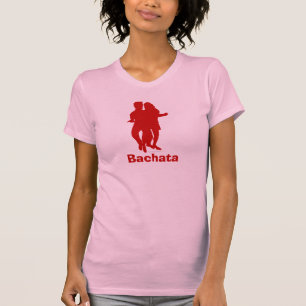 Bachata Bachata Latijnse dansers Silhouette Pink T T-shirt