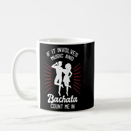 Bachata Dance als het muziek en Bachata Cou implic Koffiemok (Links)