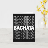 Bachata Dancing Typography Graphic voor Salsa Lati Kaart (Gele Bloem)
