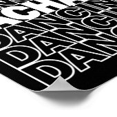 Bachata Dancing Typography Graphic voor Salsa Lati Poster (Hoek)