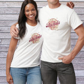 Bachata dans in roze, retro komische stijl t-shirt