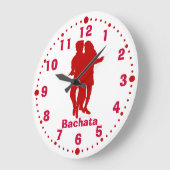 Bachata, Latijnse Dans, wandklok met notulen (Hoek)
