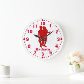 Bachata, Latijnse Dans, wandklok met notulen (Huis)