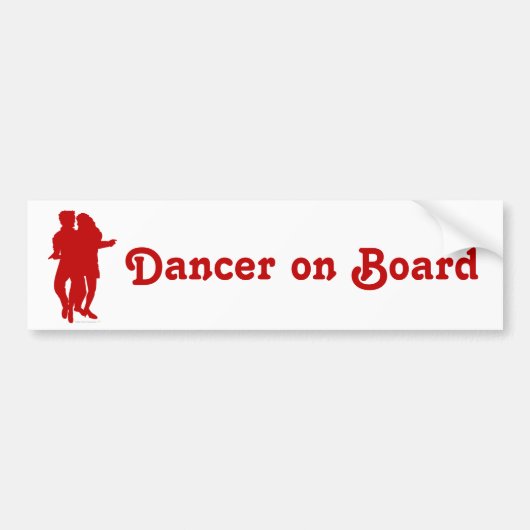 Bachata - Latijnse dansers - Silhouette Custom Bumpersticker (Voorkant)