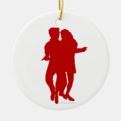 Bachata - Latijnse dansers - Silhouette Custom Keramisch Ornament (Voorkant)