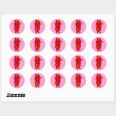 Bachata - Latijnse dansers - Silhouette Custom Ronde Sticker (Vel)