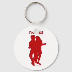 Bachata - Latijnse dansers - Silhouette Custom Sleutelhanger