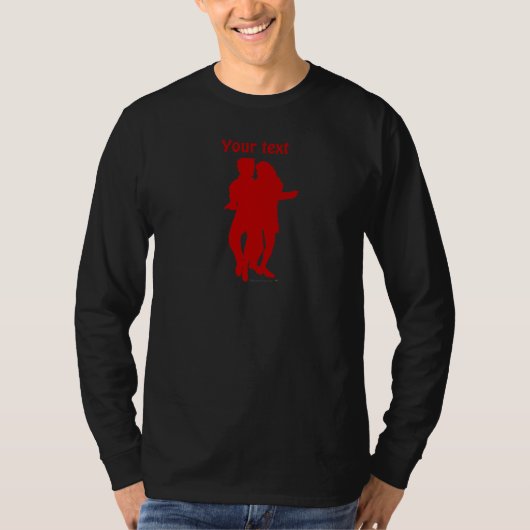 Bachata - Latijnse dansers - Silhouette Custom T-shirt (Voorkant)
