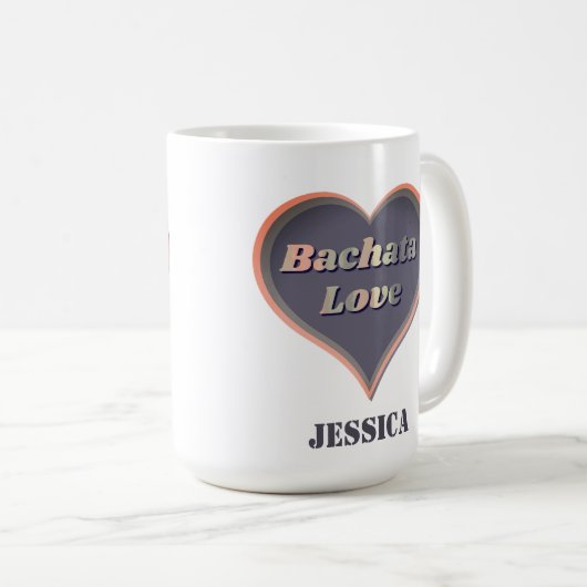 Bachata liefde hart koffiemok (Voorkant rechts)