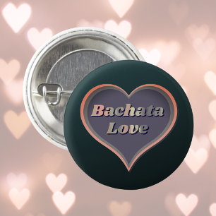 Bachata liefde hart ronde button 3,2 cm