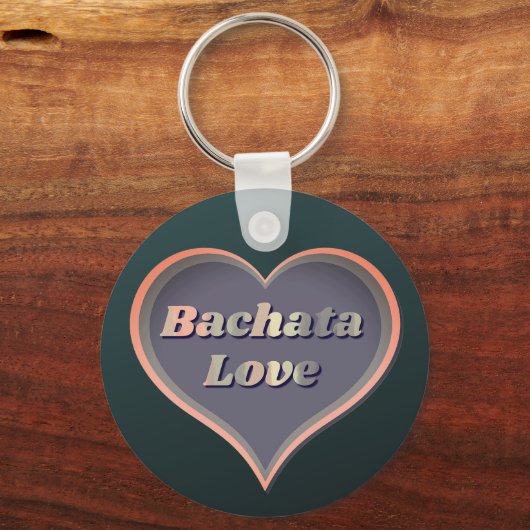 Bachata liefde hart sleutelhanger (Voorkant)
