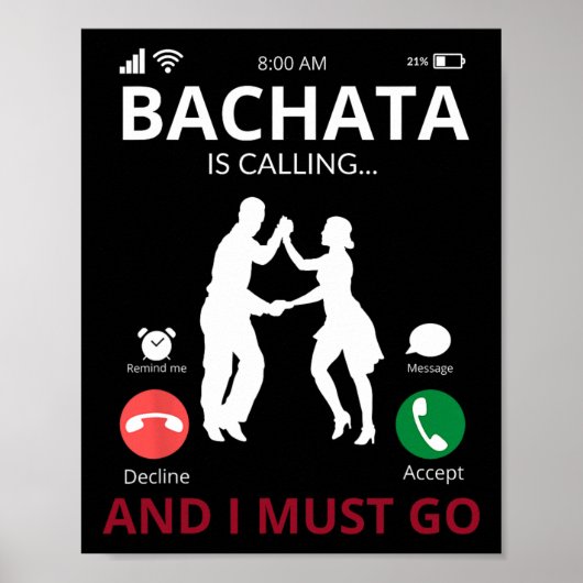 Bachata roept - Dans uit de Dominicaanse Republiek Poster (Voorkant)