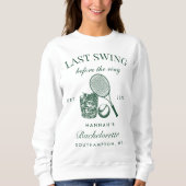 Bache Green laatste swing voor de ring tennis Trui (Voorkant)