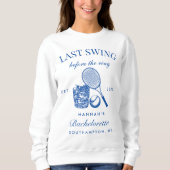 Bache Pink laatste swing voor de ring tennis Trui (Voorkant)