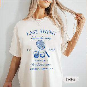 Bache Roze laatste swing voor de ring tennis T-shirt