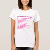 Bacheloette Checklist T-shirt (Voorkant)