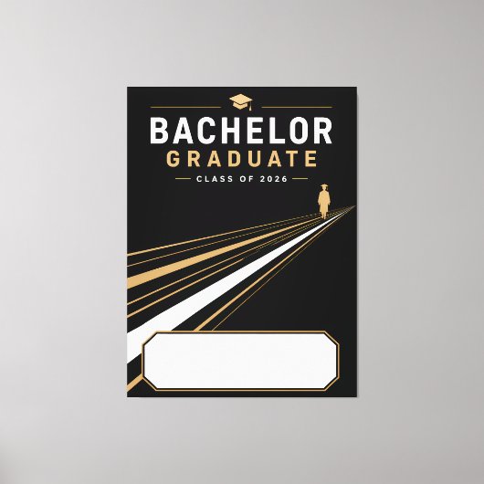 Bachelor Afgestudeerde 2026 Aangepaste naam Canvas Afdruk (Voorkant)