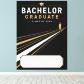 Bachelor Afgestudeerde 2026 Aangepaste naam Canvas Afdruk (Insitu (Houten vloer))