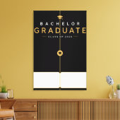 Bachelor Afgestudeerde 2026 Eigen Naam Cadeau Canvas Afdruk (Insitu (Woonkamer))