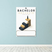 Bachelor Afgestudeerde 2026 Eigen Naam Canvas Afdruk (Insitu (Houten vloer))