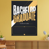 Bachelor Afgestudeerde 2026 Eigen Naam Canvas Afdruk (Insitu (Woonkamer))