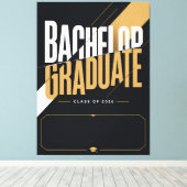Bachelor Afgestudeerde 2026 Eigen Naam Canvas Afdruk (Insitu (Houten vloer))