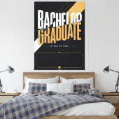 Bachelor Afgestudeerde 2026 Eigen Naam Canvas Afdruk (Insitu (Slaapkamer))
