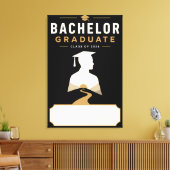 Bachelor Afgestudeerde 2026 Naam op Maat Ontwerp Canvas Afdruk (Insitu (Woonkamer))