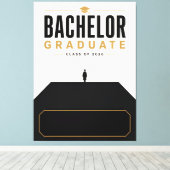 Bachelor Afgestudeerde Klas van 2026 Aangepaste Na Canvas Afdruk (Insitu (Houten vloer))