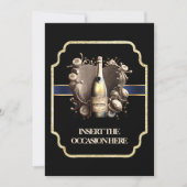 Bachelor afstuderen verjaardag | mousserende wijn kaart (Voorkant)