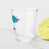 Bachelor / Bachelorette / bruiloft regenboog snor  Shot Glas (Rechts)