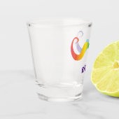 Bachelor/Bachelorette/Huwelijk Regenboog Snor 2 Shot Glas (Links)