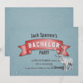 Bachelor / Bachelorette Jubileum Feest Rode Lint B Kaart (Voorkant / Achterkant)