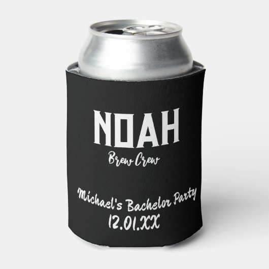Bachelor Bachelorette party Idea Personalized Beer Blikjeskoeler (Blikje Voorkant)