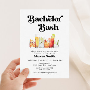Bachelor Bash Retro Vintage Stijl Kaart
