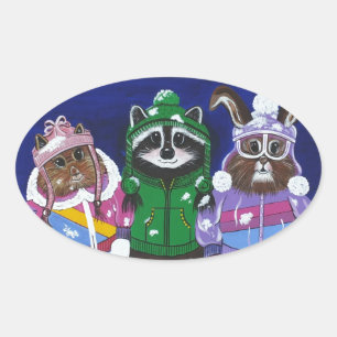 Bachelor Brats Ovale Sticker