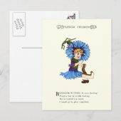 Bachelor Button Briefkaart (Voorkant / Achterkant)