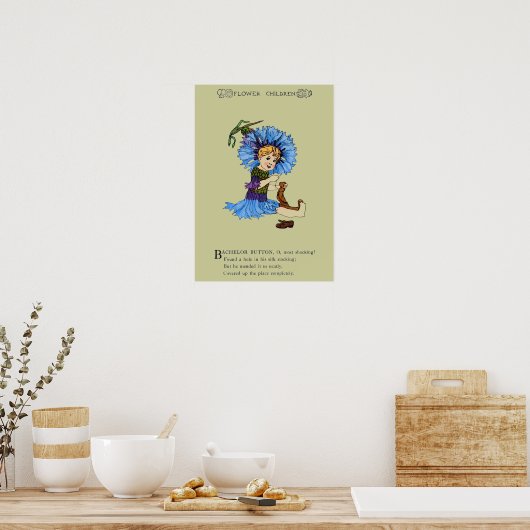 Bachelor Button Poster (Keuken)