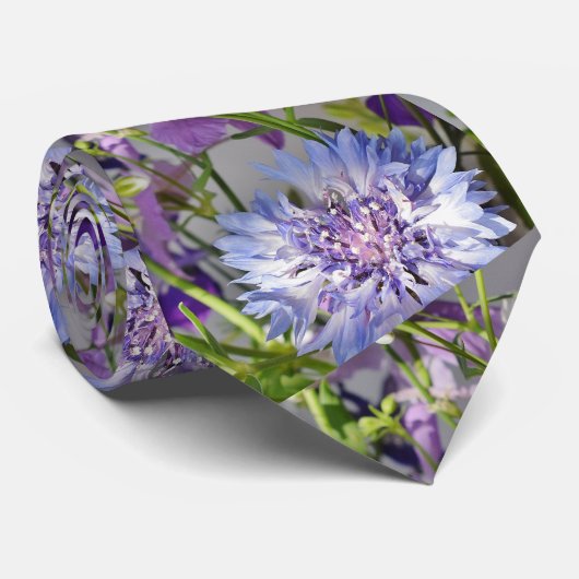 Bachelor Button Stropdas (Opgerold)