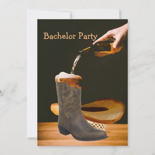 Bachelor Cowboy Pet Beer Kaart (Voorkant)