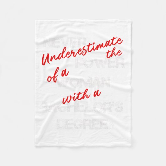 Bachelor Degree Afstuderen Diploma Viering Fleece Deken (Voorkant)