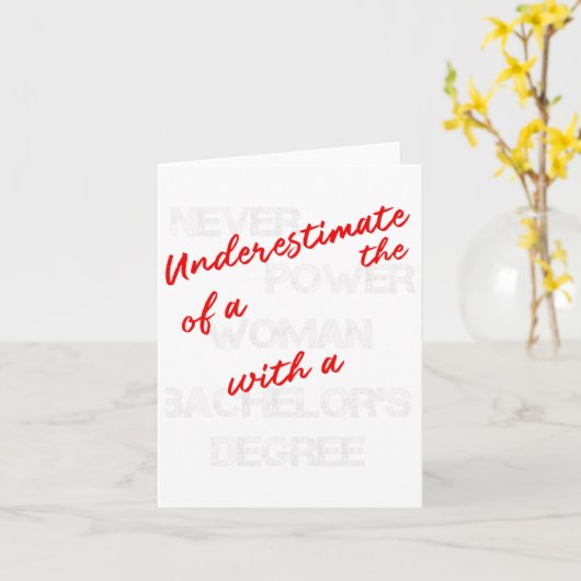 Bachelor Degree Afstuderen Diploma Viering Kaart (Gele Bloem)