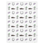 Bachelor Derby Feest Mint Julep & Hoefijzer Preppy Tafelkleed (Voorkant)