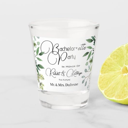 Bachelor+ette Party-foliage Shot Glas (Voorkant)