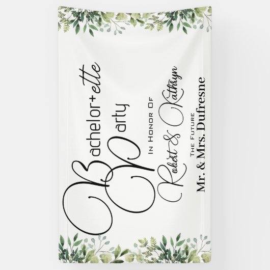 Bachelor+ette Party-foliage Spandoek (Verticaal)
