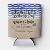 Bachelor+ette Party Weekend on the Water Invitatio Blikjeskoeler (Voorkant)